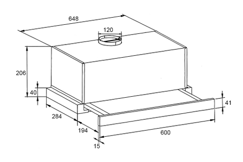 [GrandX] Hút Mùi Âm Tủ (AC Motor) GX H70F58B