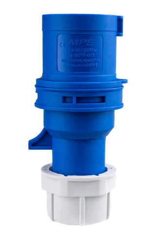 Phích cắm loại di động có kẹp giữ dây 3 cực, 16A, IP44 mã MPN-013 MPE