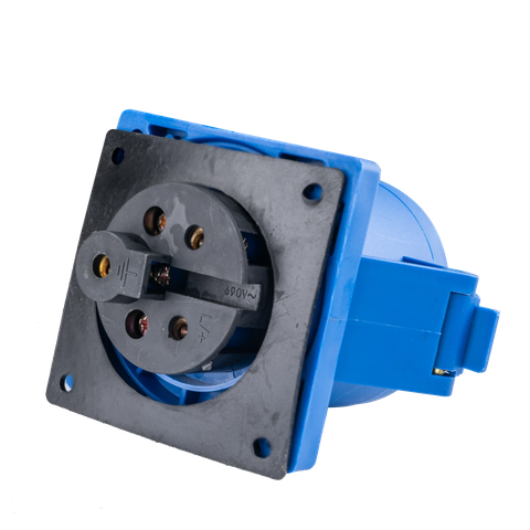 Ổ cắm công nghiệp lắp âm mặt thẳng MPE IP44 3P 32A MPN-323