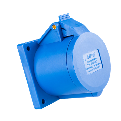 Ổ cắm công nghiệp lắp âm mặt thẳng MPE IP44 3P 32A MPN-323