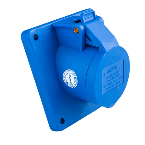 Ổ cắm công nghiệp lắp âm mặt nghiêng IP44 MPE 3P 16A MPN-413