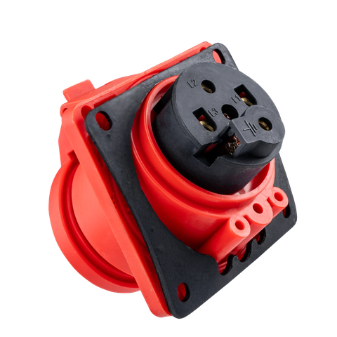 Ổ cắm công nghiệp lắp âm mặt nghiêng MPE IP44 4P 32A MPN-424