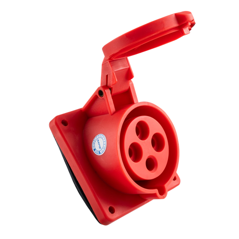 Ổ cắm công nghiệp lắp âm mặt nghiêng MPE IP44 4P 32A MPN-424