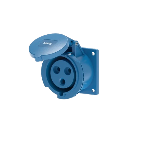Ổ cắm công nghiệp lắp âm mặt thẳng MPE IP44 3P 16A MPN2-313