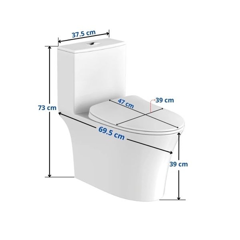 [Hafele] Bồn cầu 1-Khối Regal 380x695x730 588.79.407