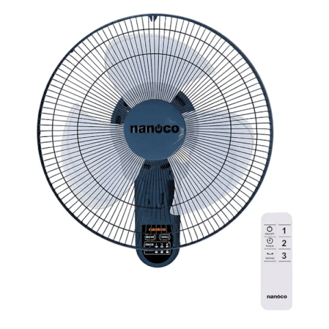 Quạt treo remote NWF1612RC-G (xám) Nanoco