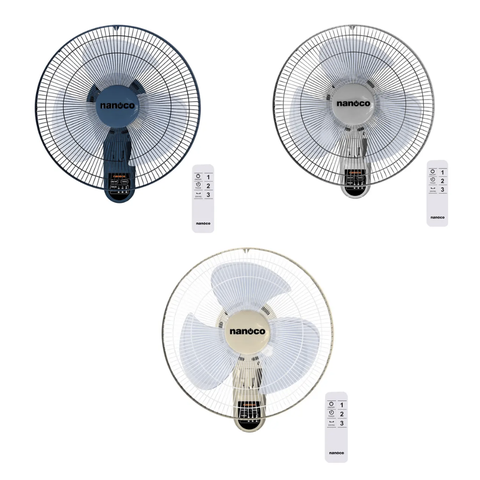Quạt treo remote NWF1612RC-G (xám) Nanoco