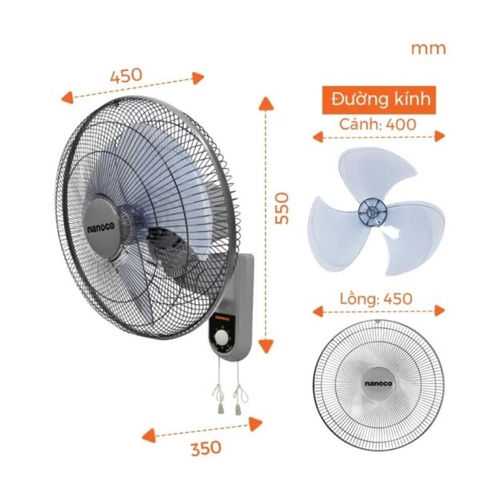 Quạt treo cơ NWF1611 47W Nanoco