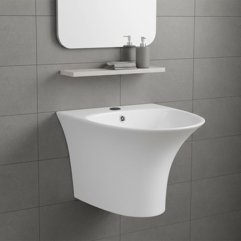 [Rangos] Chậu rửa bằng sứ treo tường RG-6108