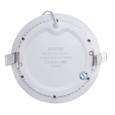 Đèn Led âm trần panel tròn 12W RPL-12ST 950Lm 6000-6500K MPE (Ø147x22)