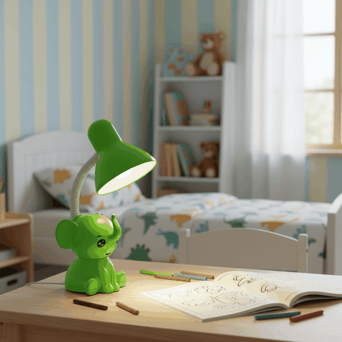 Đèn học để bàn chống cận kiểu con voi Điện Quang (Cắm điện trực tiếp, ĐQ DKL18 , bóng led)