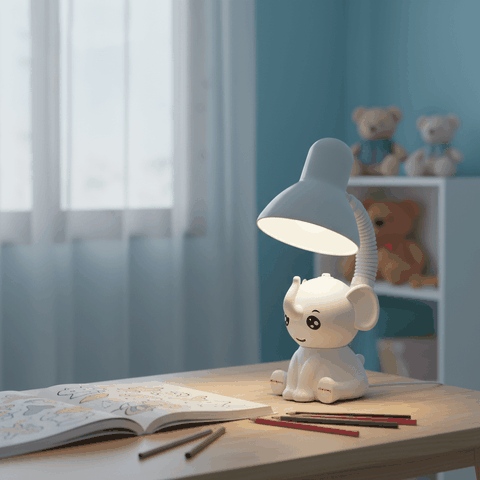 Đèn học để bàn chống cận kiểu con voi Điện Quang (Cắm điện trực tiếp, ĐQ DKL18 , bóng led)