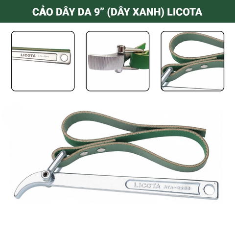 Cảo dây da 9'' Licota (dây xanh) ATA-0265