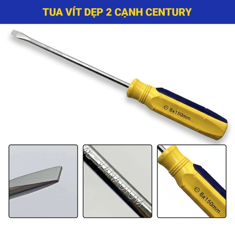 Tua vít sọc 3×100MM / 4×100MM / 6×150MM (-) Century