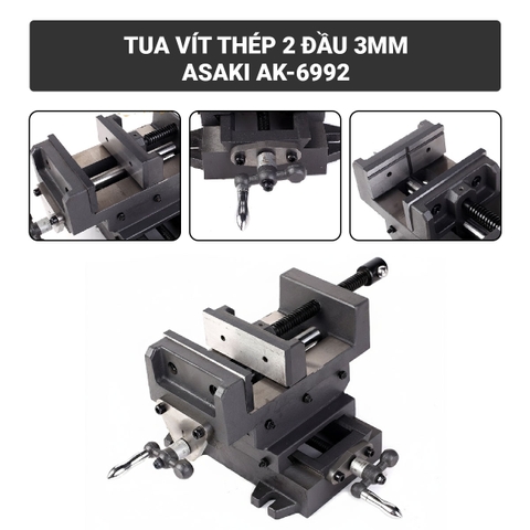 AK-7030 Ê tô bàn phay chữ thập 3"/75mm Asaki