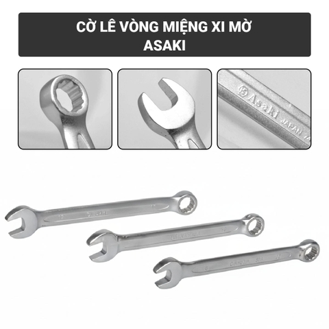 Cờ lê vòng miệng xi mờ Asaki