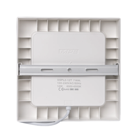 Đèn Led ốp nổi panel vuông 12W SSPL2-12T 1200Lm 6000-6500K MPE (Ø173x173)
