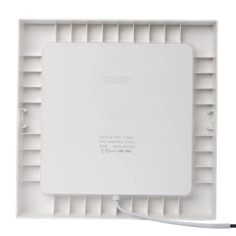 Đèn Led ốp nổi panel vuông 18W SSPL2-18T 1800Lm 6000-6500K MPE (Ø223x223)