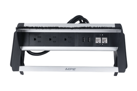 Ổ cắm âm bàn 3 ổ cắm ba chấu 110-250V TBS2 MPE