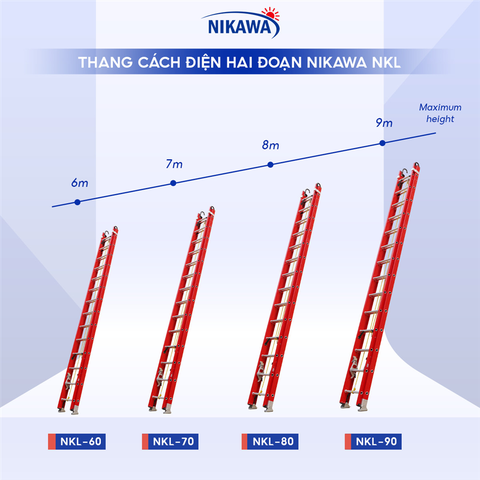 Thang trượt cách điện 2 đoạn Nikawa NKL