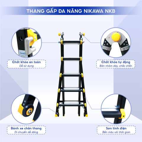 Thang nhôm gấp đa năng Nikawa NKB-47
