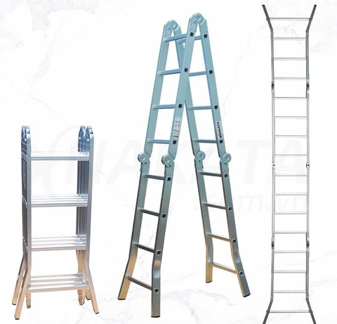 Thang nhôm gấp 4 đoạn 4m7 Nakata VN-404