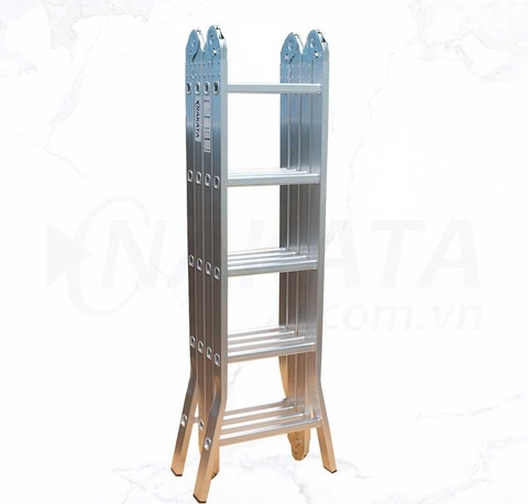 Thang nhôm gấp 4 đoạn 5m8 Nakata VN-405