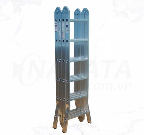 Thang nhôm gấp 4 đoạn 6m9 Nakata VN-406