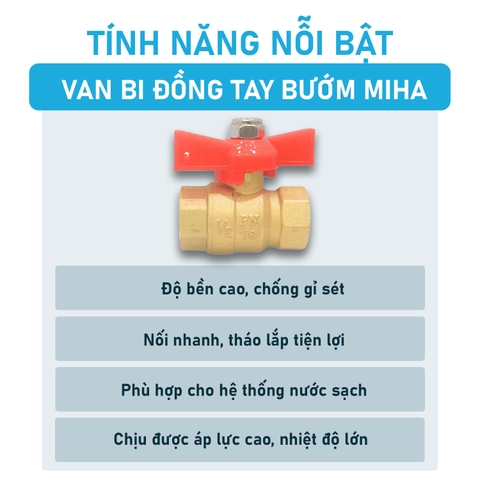 [Minh Hòa] Van Bi Đồng Tay Bướm ABS MIHA – PN16