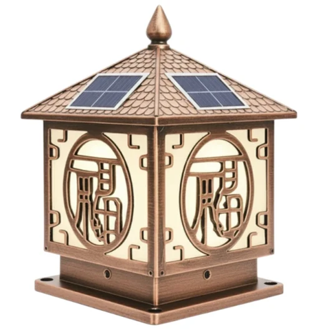 Đèn trụ cổng năng lượng mặt trời Oriana PL-0309