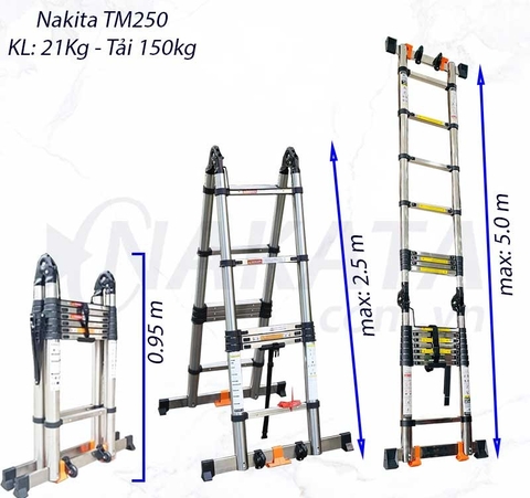Thang Rút Đôi Inox A 2m5 Nakita TM250
