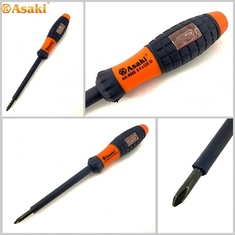 Tua vít cách điện & thử điện (+) Asaki