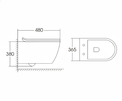 [Rangos] Bồn cầu treo tường cao cấp RG-S8802W