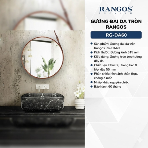 [Rangos] Gương đai da tròn Rangos RG-DA60