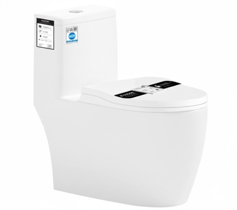 [Rangos] Bồn cầu vệ sinh bằng sứ một khối RG-8096B