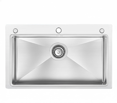 [Rangos] Chậu rửa bát Handmade 1 hố lớn có giật cấp RGS-7848-GC