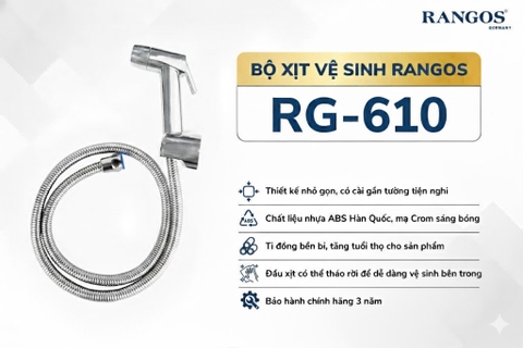 [Rangos] Bộ vòi xịt vệ sinh Rangos RG-610