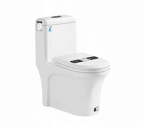 [Rangos] Bồn cầu vệ sinh bằng sứ một khối RG-8055S