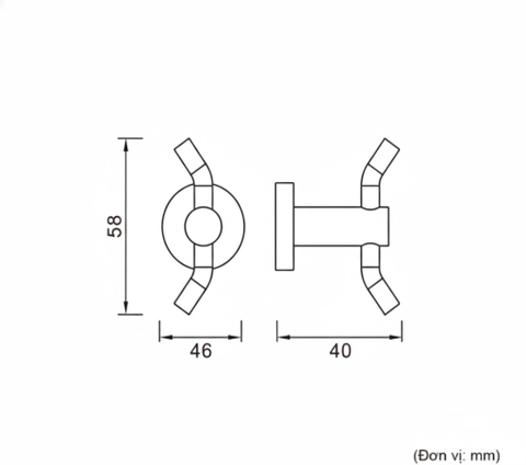 [Rangos] Móc treo khăn đơn 2 móc RANGOS RG-PK1905-B