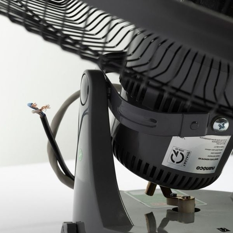 Quạt Đảo Bạc Đạn Nanoco NOF1853GR Màu Ghi