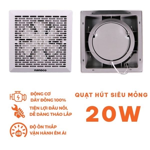 Quạt hút siêu mỏng NMV2023 20W Nanoco