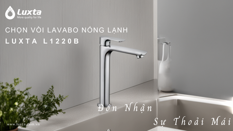 [Luxta] Vòi lavabo nóng lạnh (Thân ống trúc, tay gật gù, bao gồm dây cấp) L1220B