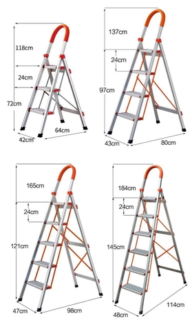 Thang ghế gia đình tay vị nhôm Nakata (Khung nhôm)