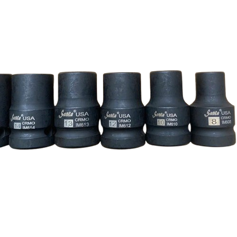 [Santa] Đầu típ hơi cr-mo 1/2" đen  ngắn