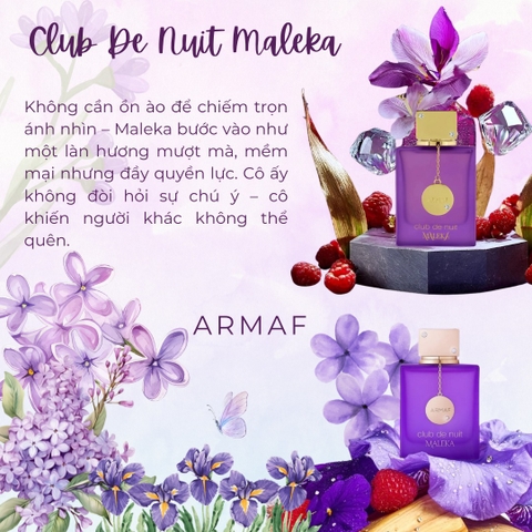 CLUB DE NUIT MALEKA – Nữ tính, tĩnh lặng, đánh thức mọi giác quan. 👑