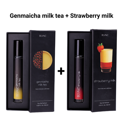 Combo 2 Ống 8.8ml BLVNC Genmaicha Milk Tea EDP + Strawberry Milk EDP