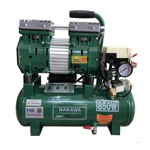 Máy nén khí không dầu 850W 12L Nakawa NK 800/12