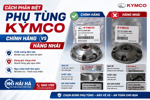 Cách phân biệt phụ tùng KYMCO chính hãng và hàng nhái