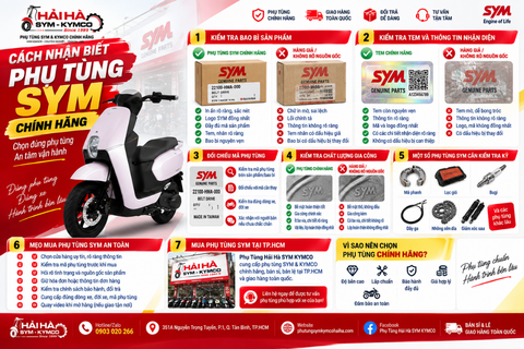 Hướng dẫn chọn phụ tùng SYM chính hãng tránh hàng giả