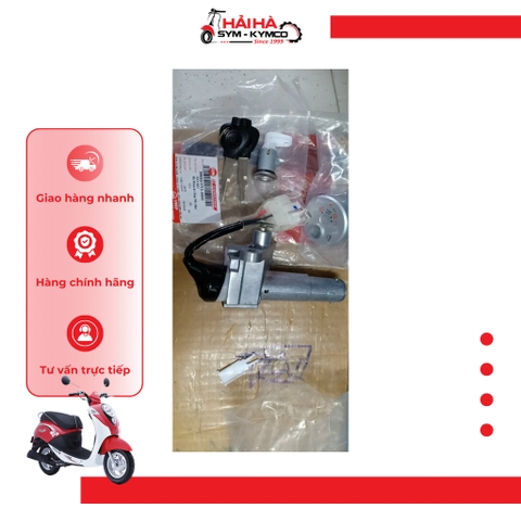 Bộ ổ khóa/ Công tắc máy xe Elite 50cc mã VV1 [Chính hãng SYM]
